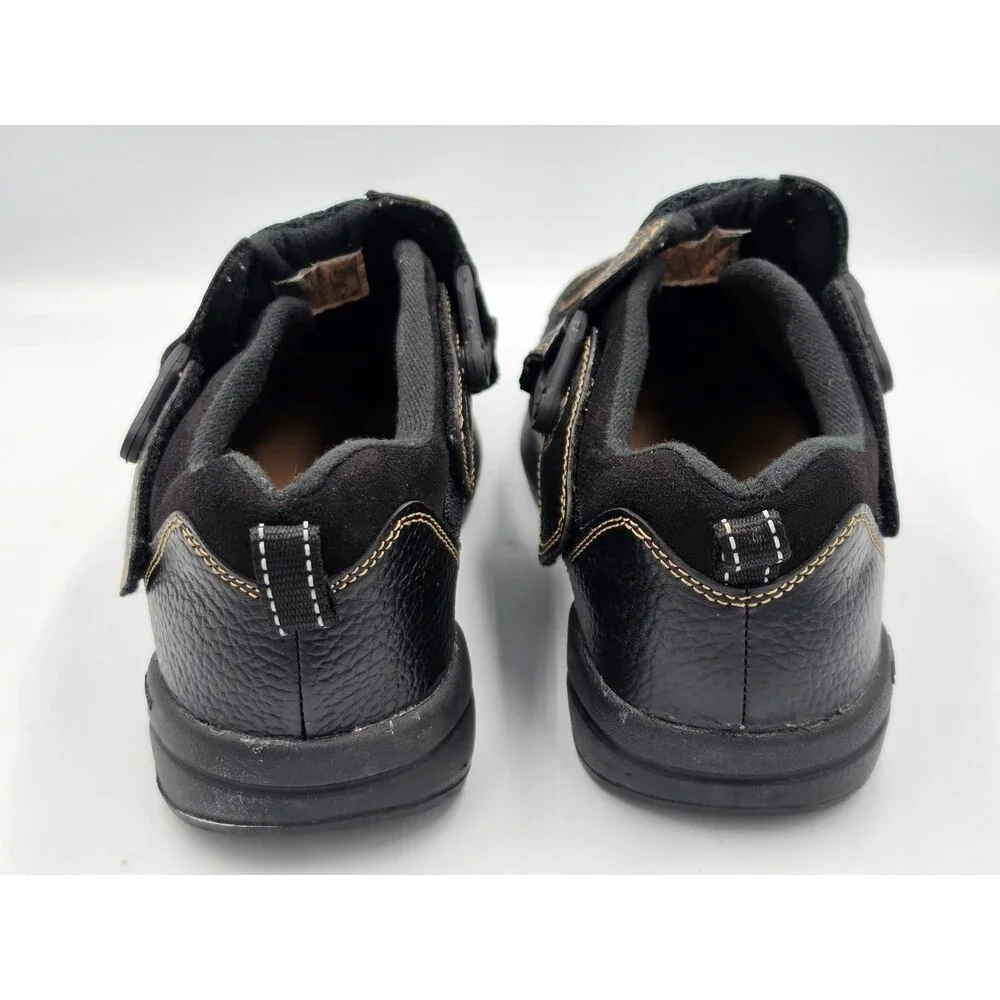 DR COMFORT EDWARD X-DEPTH 9610 LEATHER DIABETIC SHOES BLACK MENS 9.5 XW WIDE